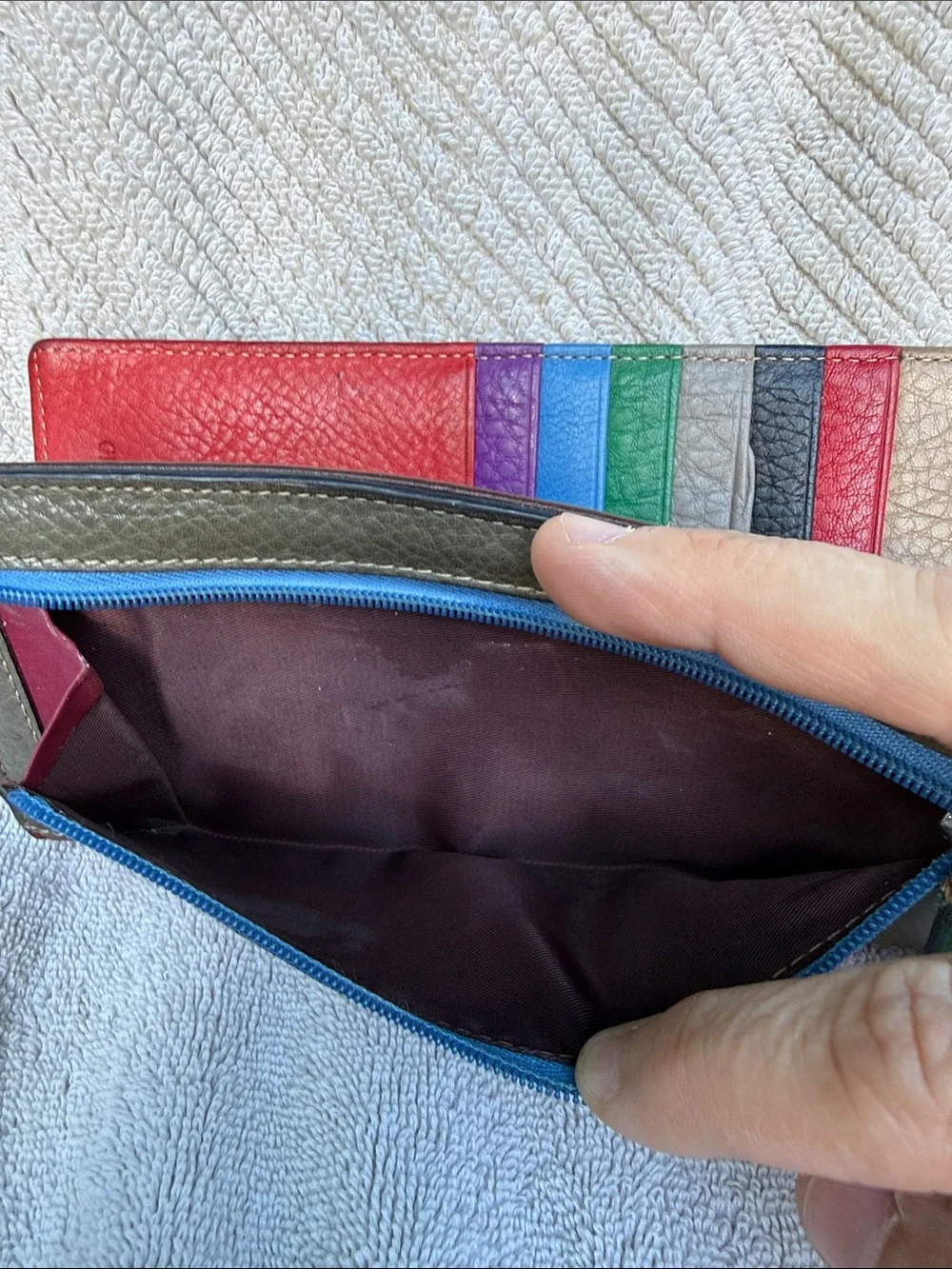 Leather Long Wallet in Deep Burgundy - Picture 4 of 4